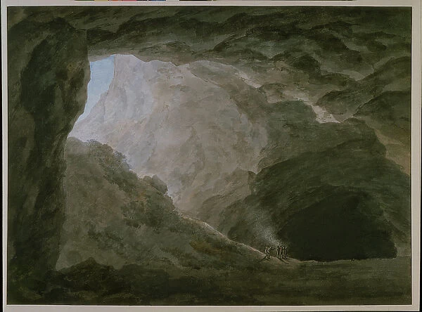 Grotto in the Campagna (w  /  c on paper)