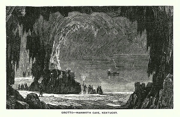 Grotto-Mammoth Cave, Kentucky (engraving)