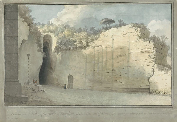 The Grotto at Posillipo, c. 1782 (w  /  c on laid paper)