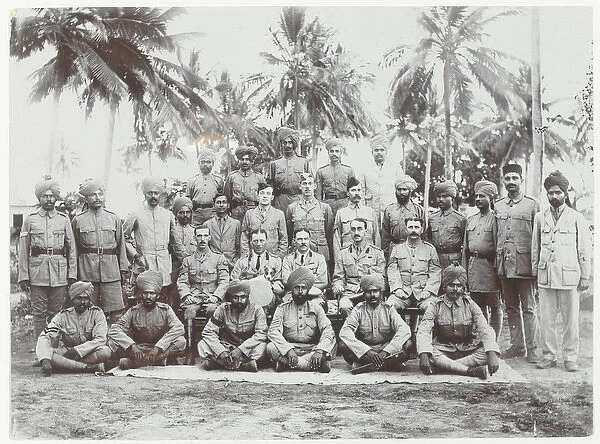 Group of the 19th Punjabis in East Africa, 1914-15 (b  /  w photo)