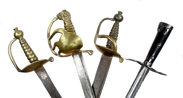 Group of British Infantry swords, American Revolutionary War (metal)