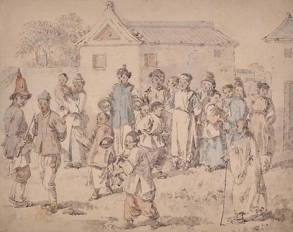 Group of Chinese, 1793 (Watercolour)