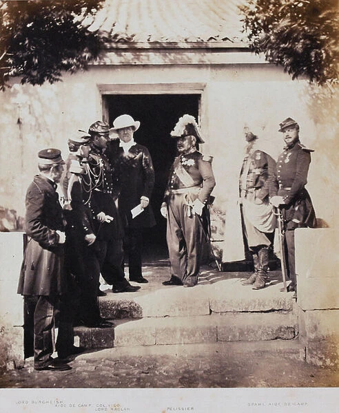 Group at Headquarters, from an album of 52 photographs associated with the Crimean War