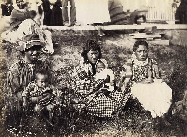 Group of Maori, Mercer, c. 1895 (albumen print)