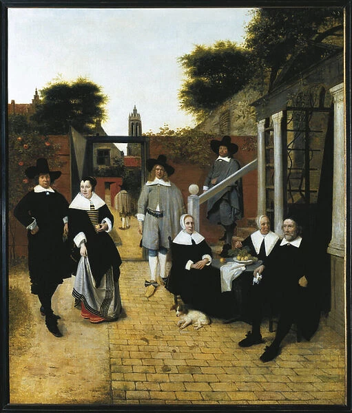 Group portrait of a bourgeois family from Delft (oil on canvas, c. 1662)