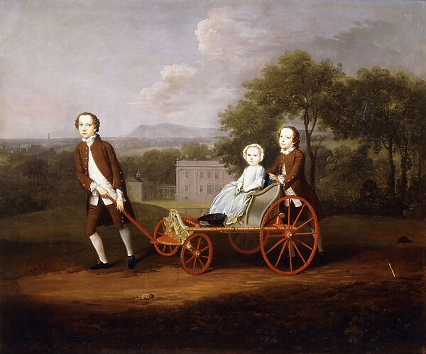 A Group Portrait of Three of the Children of Peter and Mary Du Cane