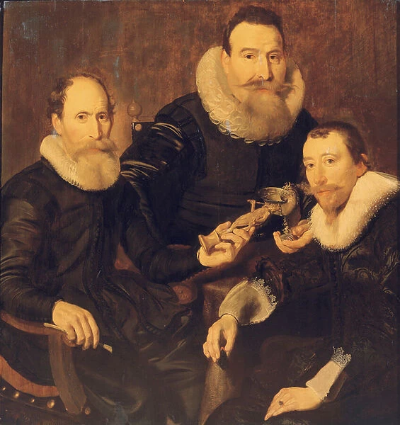 Group portrait of three gentlemen, three-quarter length