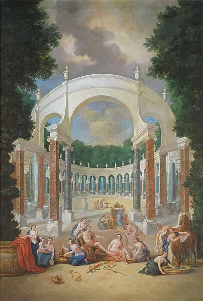 The Groves of Versailles. View of the Colonnade with Apollo and the Nymphs (oil