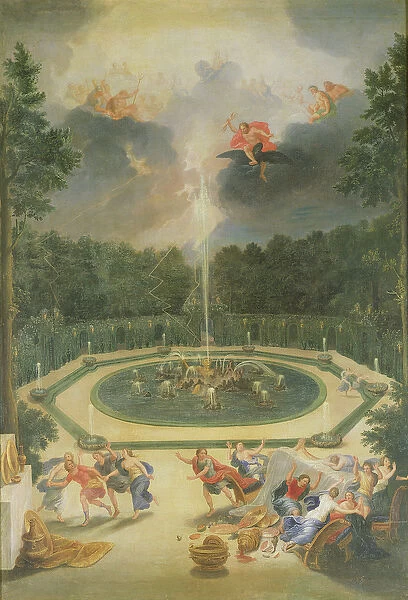 The Groves of the Versailles. View of the Fountain of Enceladus with the Feast of Lycaon