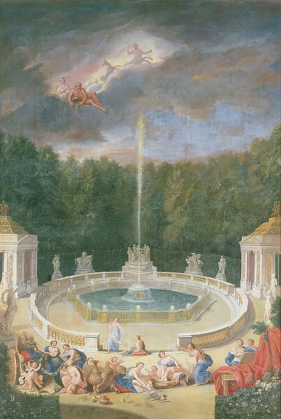 The Groves of Versailles. View of the Grove of Domes with nymphs decorating the chariot