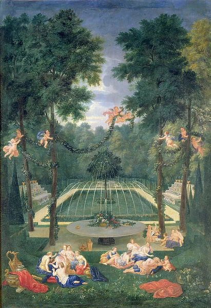 Groves of Versailles, view of the Marais with Venus and Echo, 1688 (oil on canvas)