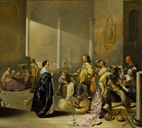 Guardroom Scene with Spoils of War, c. 1635-1640 (oil on panel)
