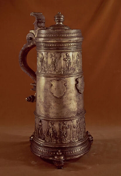 Guild tankard, silvered pewter, 1564