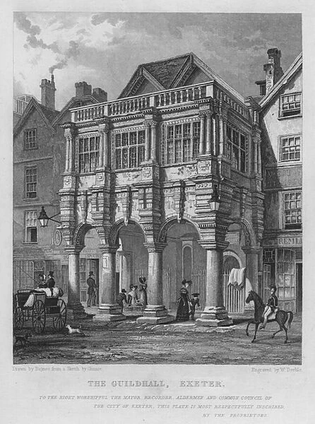 The Guildhall, Exeter (engraving)