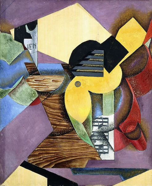 Guitar, 1913 (oil and papier colle on canvas)