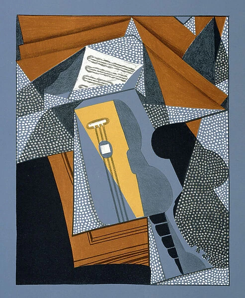 The Guitar, illustration for the poem Au soleil du plafond