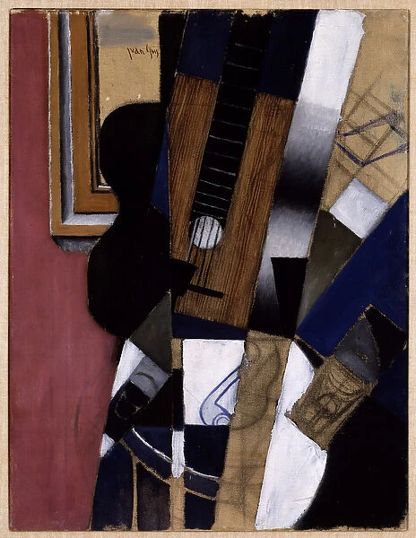 Guitar and Pipe, 1913 (oil & charcoal on canvas)