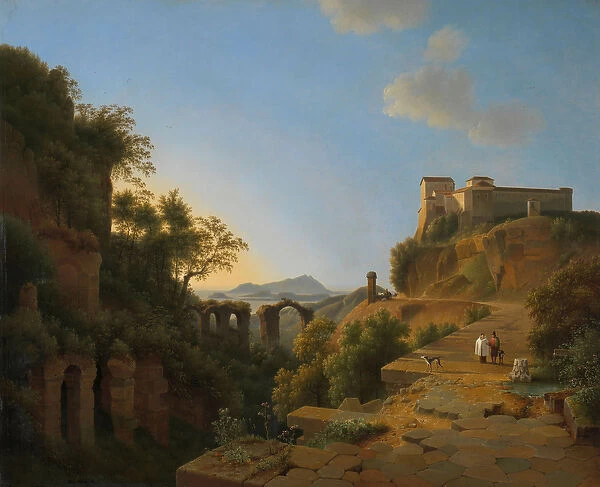 The Gulf of Naples with the Island of Ischia in the Distance, 1818 (oil on canvas)