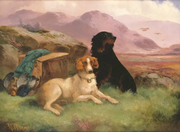 Framed Print : Gundogs (one of a pair) Framed Print : Gundogs (one of a pair)