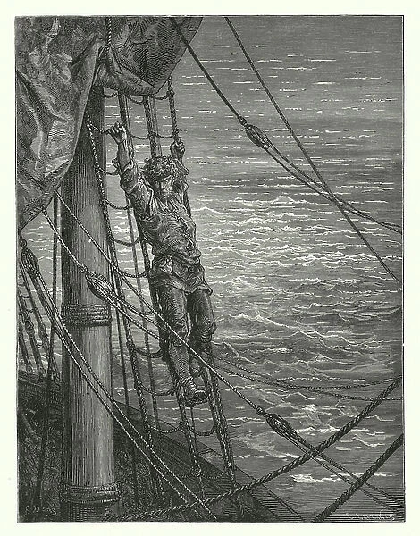 Gustave Dore illustration for Coleridge's Rime of the Ancient Mariner (engraving)