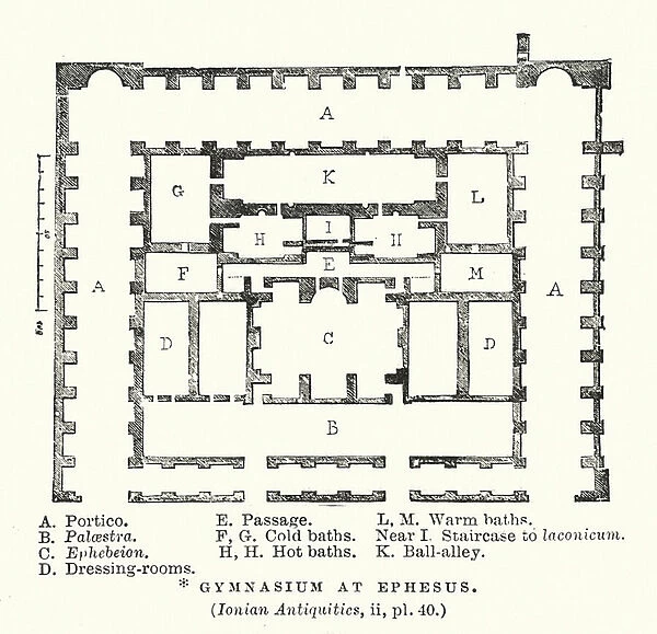 Gymnasium at Ephesus (engraving)
