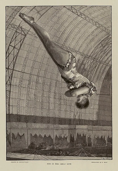 Gymnastic display at the Royal Aquarium (engraving)