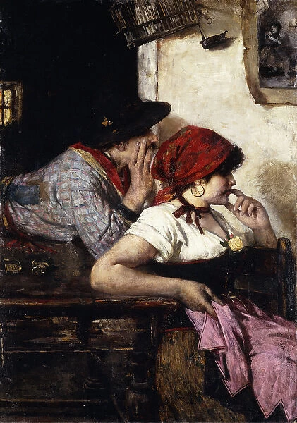 The Gypsy Couple, 1887 (oil on canvas)