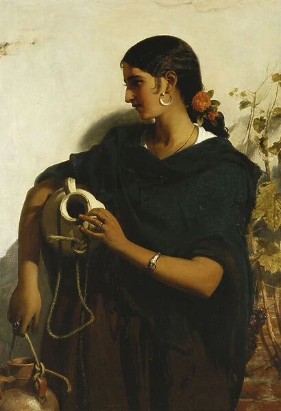 A Gypsy Water-Carrier of Seville, 1855 (oil on canvas)