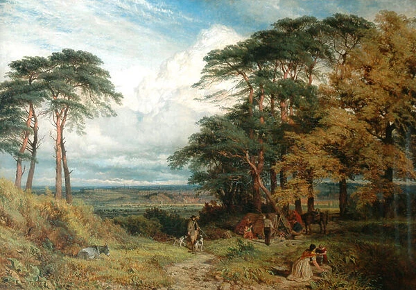 The Gypsys Encampment and Nottingham from Wilford Hill, 1853 (oil on canvas)
