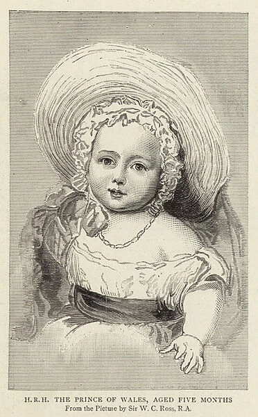 H R H The Prince of Wales, aged Five Months (engraving)