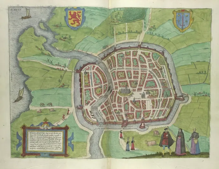 Framed Print : Haarlem. BL3280411 Haarlem; British Library, London, UK; (add.info.