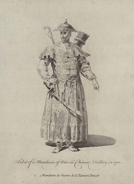 Habit of a Mandarin of War in Chinese Tartary in 1700 (engraving)