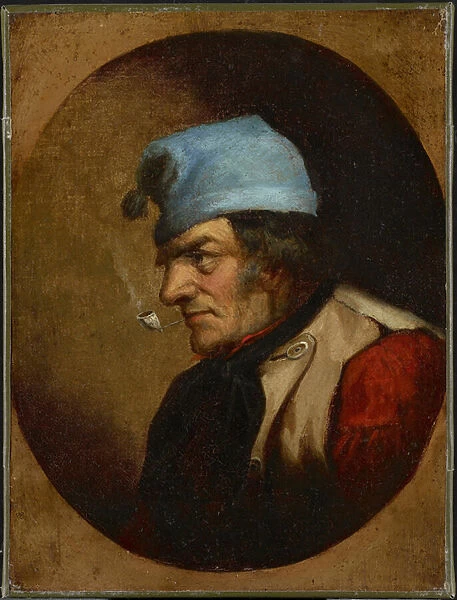 Habitant with Blue Tuque and Pipe, c. 1855 (oil on canvas)
