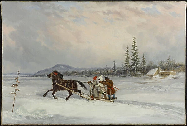 Habitants Sleighing, c. 1855 (oil on canvas)