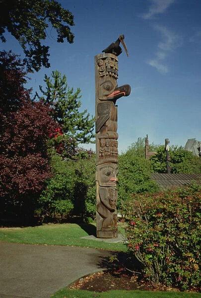 Haida totem pole (painted wood)