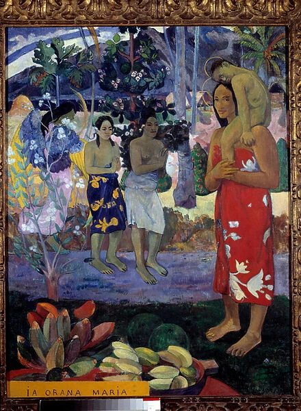 Hail Mary (Orana Maria) Painting by Paul Gauguin (1848-1903) 1891 Sun