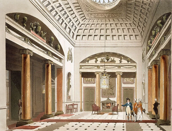The Hall, Carlton House, from Ackermanns Microcosm of London
