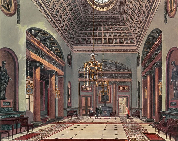 The Hall of Entrance, Carlton House from Pynes Royal Residences