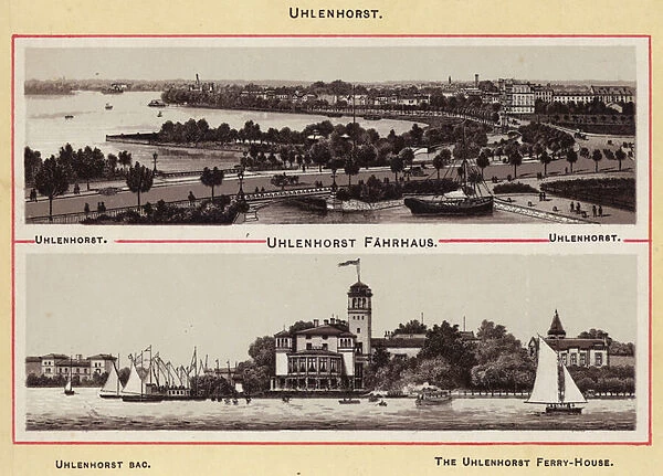 Hamburg: Uhlenhorst; Uhlenhorst Fahrhaus (litho)