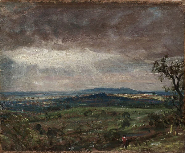 Hampstead Heath, Looking Toward Harrow, c. 1821 (oil on paper mounted on canvas)