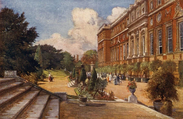 Hampton Court Palace, South Front (colour litho)