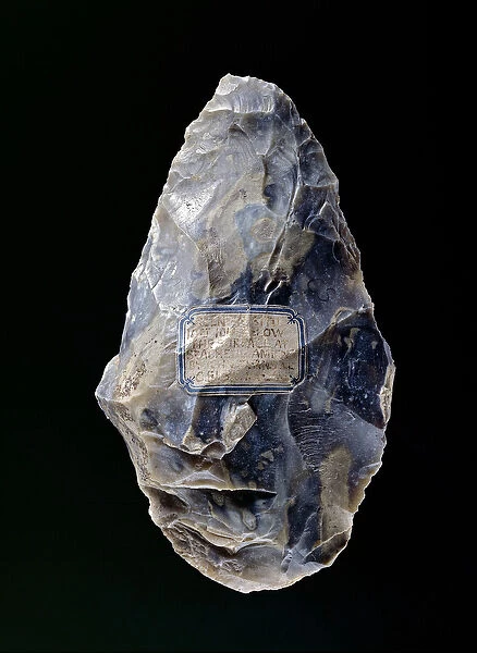 Hand axe, from St. Acheul, Somme, Amiens, France, Paleolithic, c. 200 000 BC (stone)