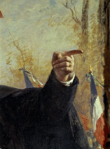 Hand. Detail of the portrait of Paul Deroulede (1846-1914), French nationalist militant