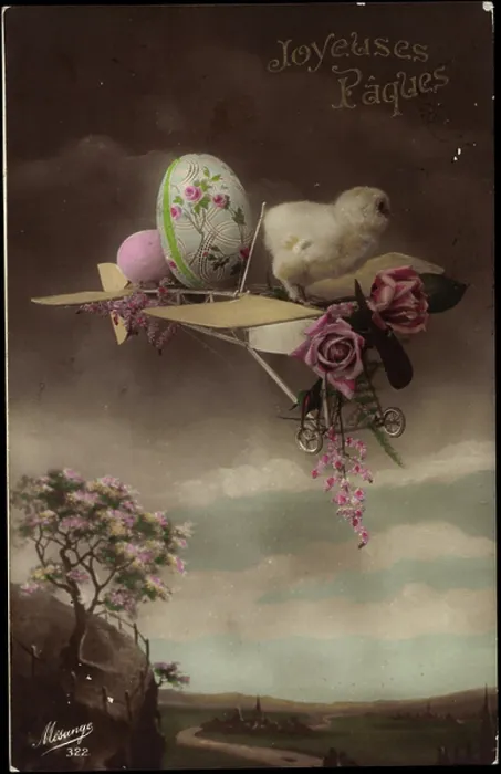 Framed Print : Happy Easter, Chick, Easter Eggs, Plane, Roses Framed Print : Happy Easter, Chick, Easter Eggs, Plane, Roses