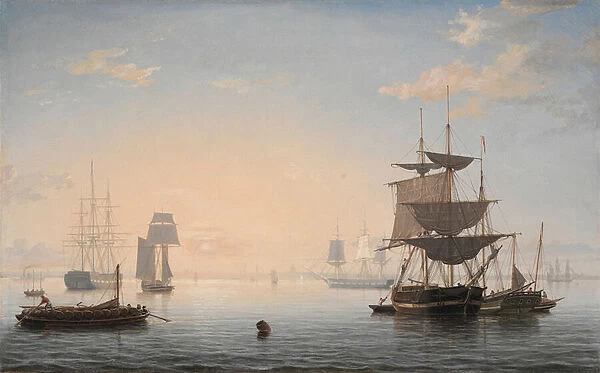Harbor of Boston, with the City in the Distance, c. 1846-47 (oil on canvas)