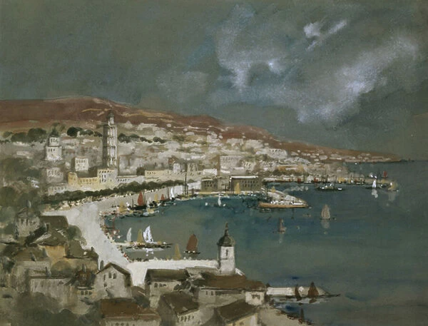 The Harbour of Split, Croatia (w  /  c and gouache)
