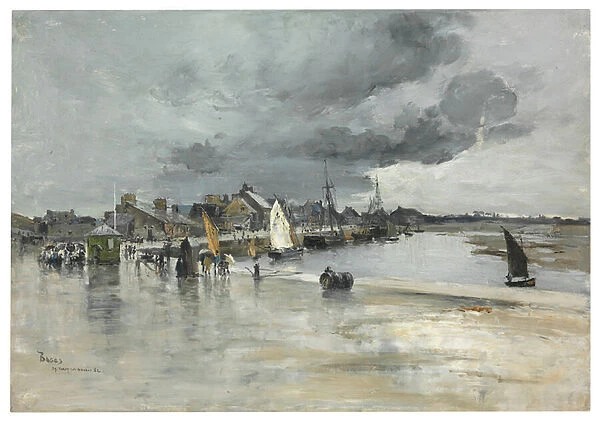 Harbour at St. Vst, The Hague, 1882 (oil on canvas)