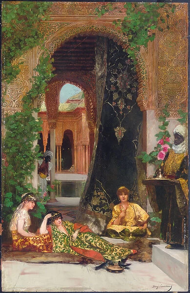 Harem Women (oil on panel)