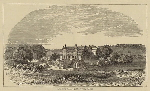 Harmony Hall, Queenwood, Hants (engraving)