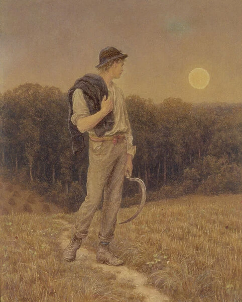 The Harvest Moon, globed in mellow splendour, 1879 (w  /  c and gouache on paper